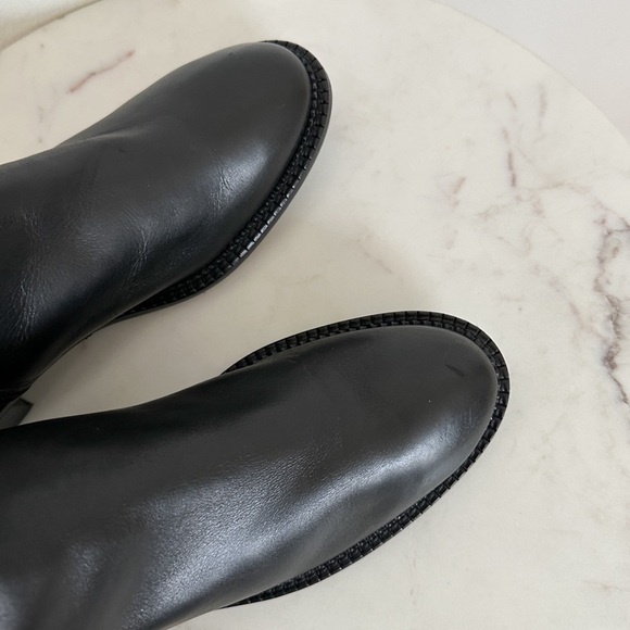 NEW Aquatalia Orsyn Calf Black Leather Zipper Knee High Boots Size 7 - Picture 10 of 10